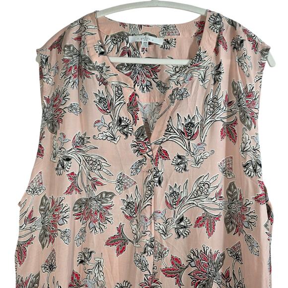 Fever plus size 3x sleeveless pink mini dress tunic Aline floral lightweight NEW - Picture 3 of 14